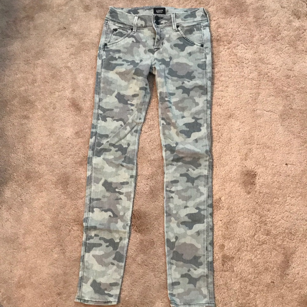 Hudson Collin Flap Skinny Jean distressed camo
